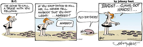 B.C. Print: Clams Got Hands