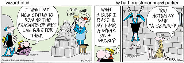 Wizard of Id Print: A Screw